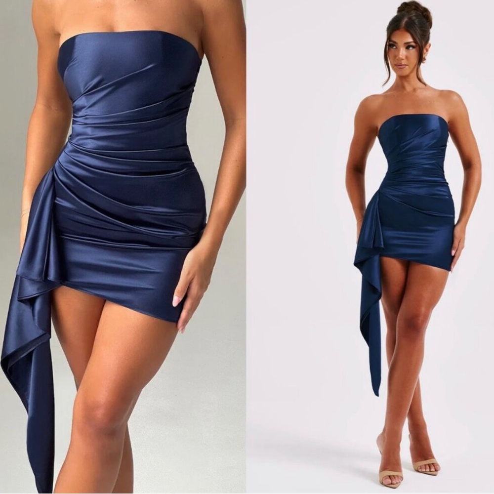 Babyboo Strapless Navy Mini Dress